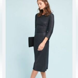 Akemi + Kim Elegant Black Midi Dress